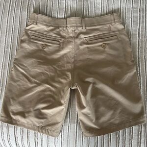 johnnie-O Tan Flat Front Relaxed Shorts